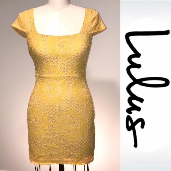 LULUS Marigold Lace Cap Sleeve Dress sz Small - Picture 1 of 8